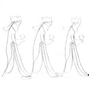 vidaXL karácsonyi "három királyok" figura 504 LED-del 99,5 x 45,5 cm