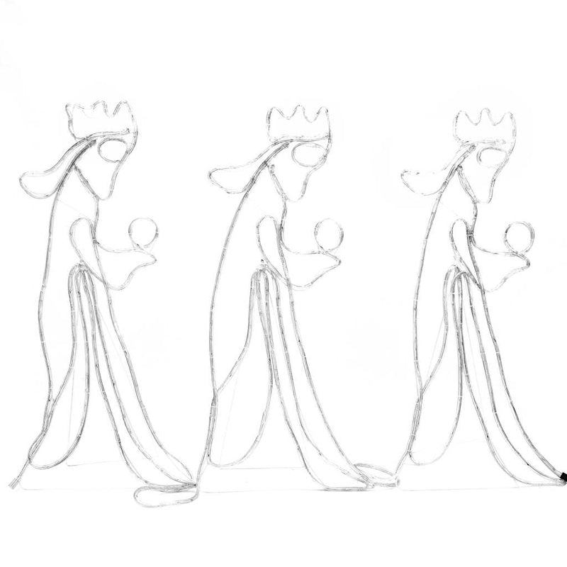 vidaXL karácsonyi "három királyok" figura 504 LED-del 99,5 x 45,5 cm