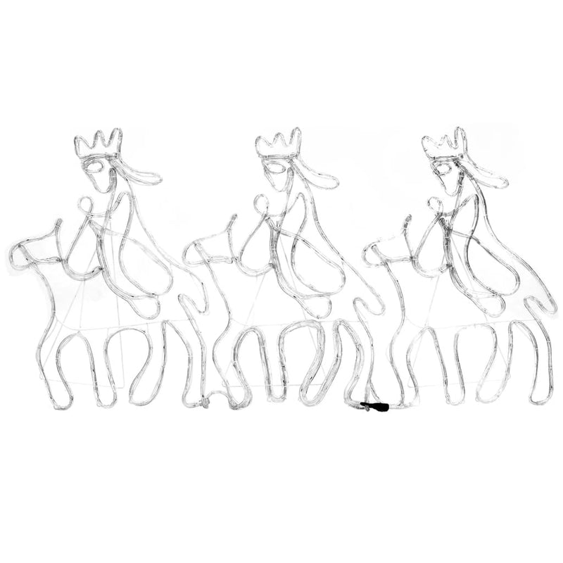 vidaXL karácsonyi "napkeleti bölcsek" figura 504 LED-del 70 x 50 cm