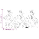 vidaXL karácsonyi "napkeleti bölcsek" figura 504 LED-del 70 x 50 cm