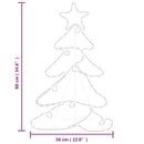 vidaXL karácsonyfa-figura 114 LED-del 88 x 56 cm