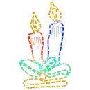 vidaXL karácsonyi gyertyafigura 144 LED-del 70 x 42 cm