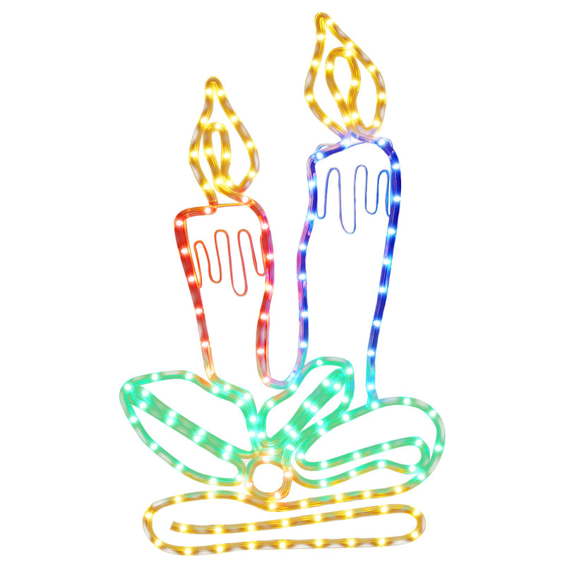 vidaXL karácsonyi gyertyafigura 144 LED-del 70 x 42 cm