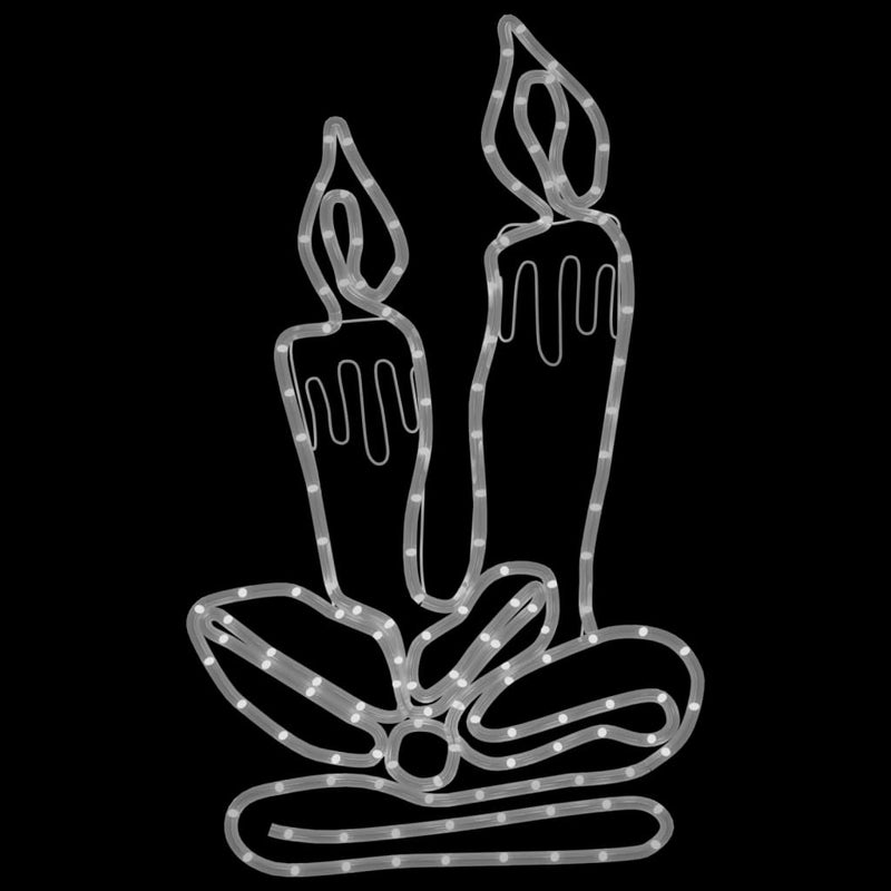 vidaXL karácsonyi gyertyafigura 144 LED-del 70 x 42 cm