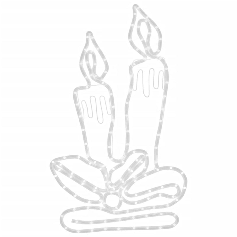 vidaXL karácsonyi gyertyafigura 144 LED-del 70 x 42 cm