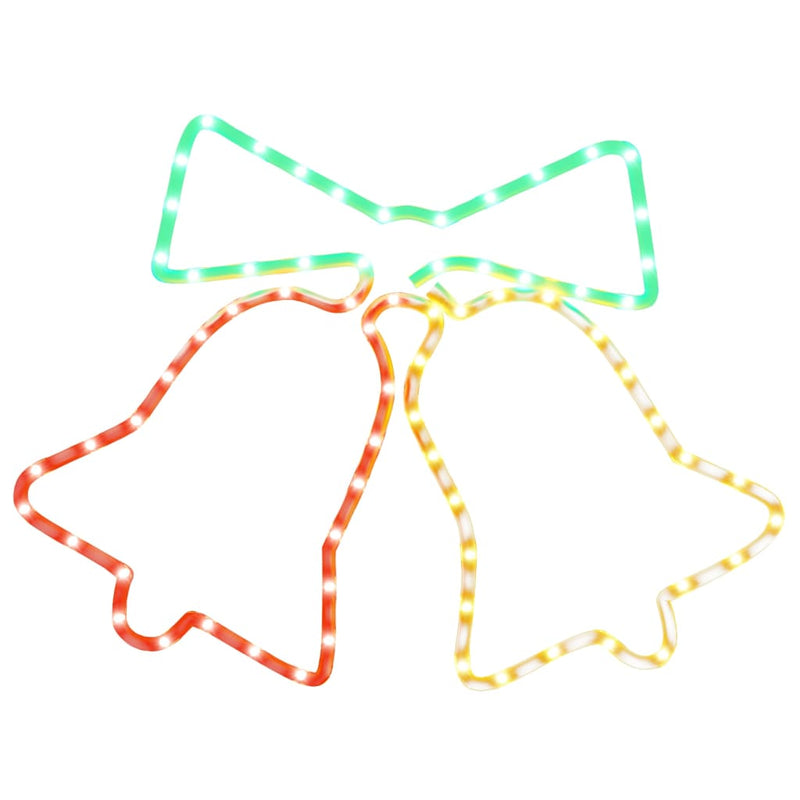 vidaXL karácsonyi harangok 72 LED-del 50 x 56 cm