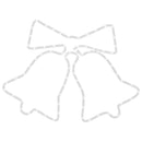 vidaXL karácsonyi harangok 72 LED-del 50 x 56 cm