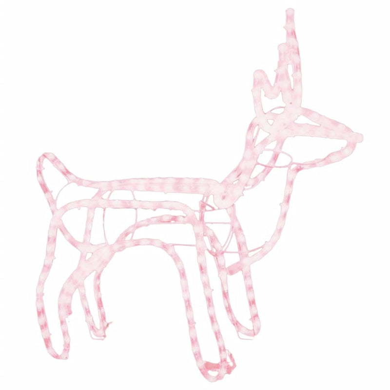 vidaXL meleg fehér karácsonyi rénszarvas figura 60 x 30 x 60 cm