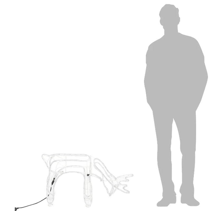 vidaXL meleg fehér karácsonyi rénszarvas figura 73 x 31 x 45 cm