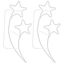 vidaXL 2 db meleg fehér csillag alakú fényfüzér 125,5 x 53 x 4,5 cm