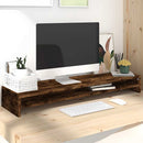 vidaXL füstös tölgy színű szerelt fa monitorállvány 100 x 24 x 13 cm