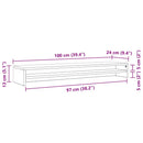 vidaXL szürke sonoma színű szerelt fa monitorállvány 100 x 24 x 13 cm