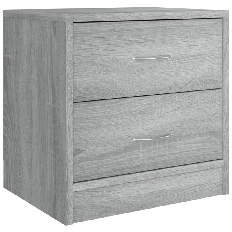 vidaXL 2 db szürke sonoma színű szerelt fa éjjeliszekrény 40x30x40 cm