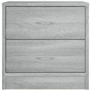 vidaXL 2 db szürke sonoma színű szerelt fa éjjeliszekrény 40x30x40 cm