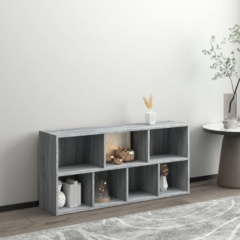 vidaXL szürke sonoma színű könyvszekrény 50 x 25 x 106 cm