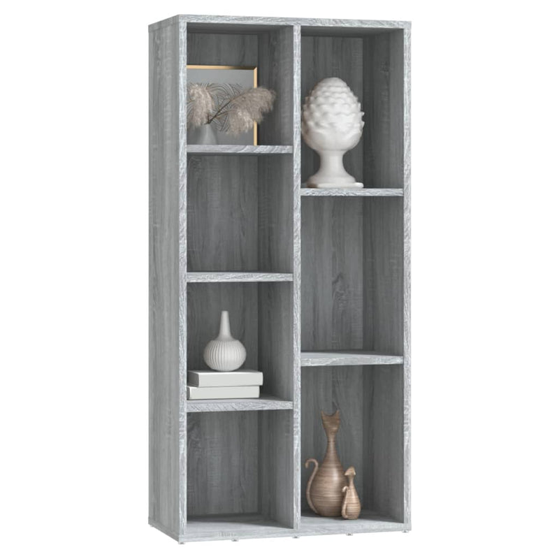 vidaXL szürke sonoma színű könyvszekrény 50 x 25 x 106 cm