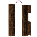 vidaXL füstös tölgy színű szerelt fa fürdőszobaszekrény 32x25,5x190 cm