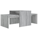vidaXL szürke sonoma színű szerelt fa dohányzóasztalszett 100x48x40 cm