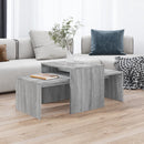 vidaXL szürke sonoma színű szerelt fa dohányzóasztalszett 100x48x40 cm
