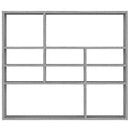 vidaXL szürke sonoma színű szerelt fa fali polc 90 x 16 x 78 cm