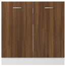 vidaXL barna tölgyszínű szerelt fa alsó mosogatószekrény 80x46x81,5 cm