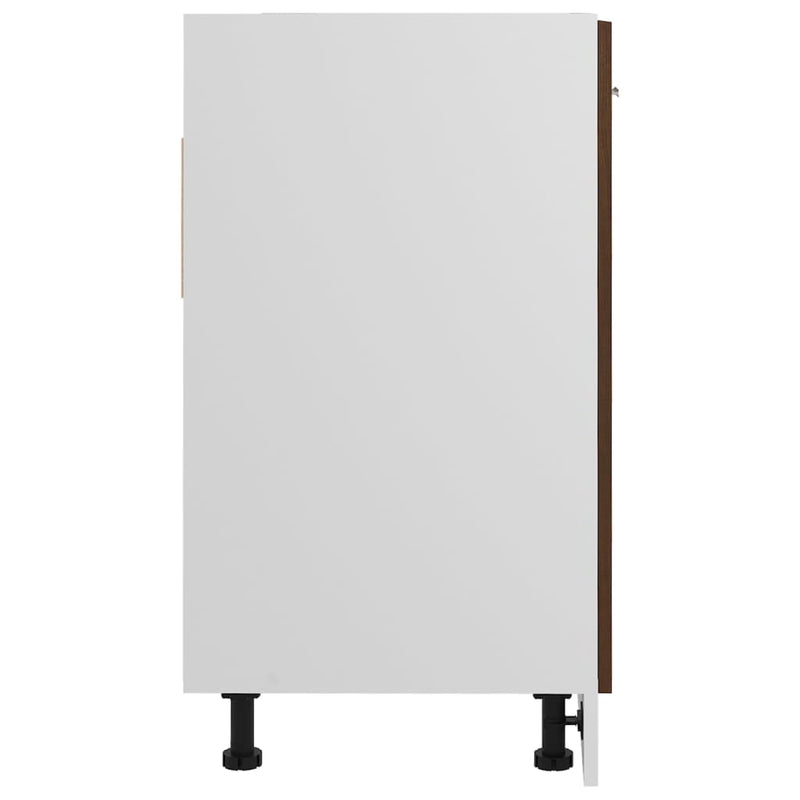 vidaXL barna tölgyszínű szerelt fa alsó mosogatószekrény 80x46x81,5 cm