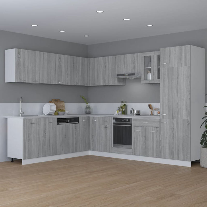 vidaXL szürke sonoma színű szerelt fa függőszekrény 80x31x60 cm