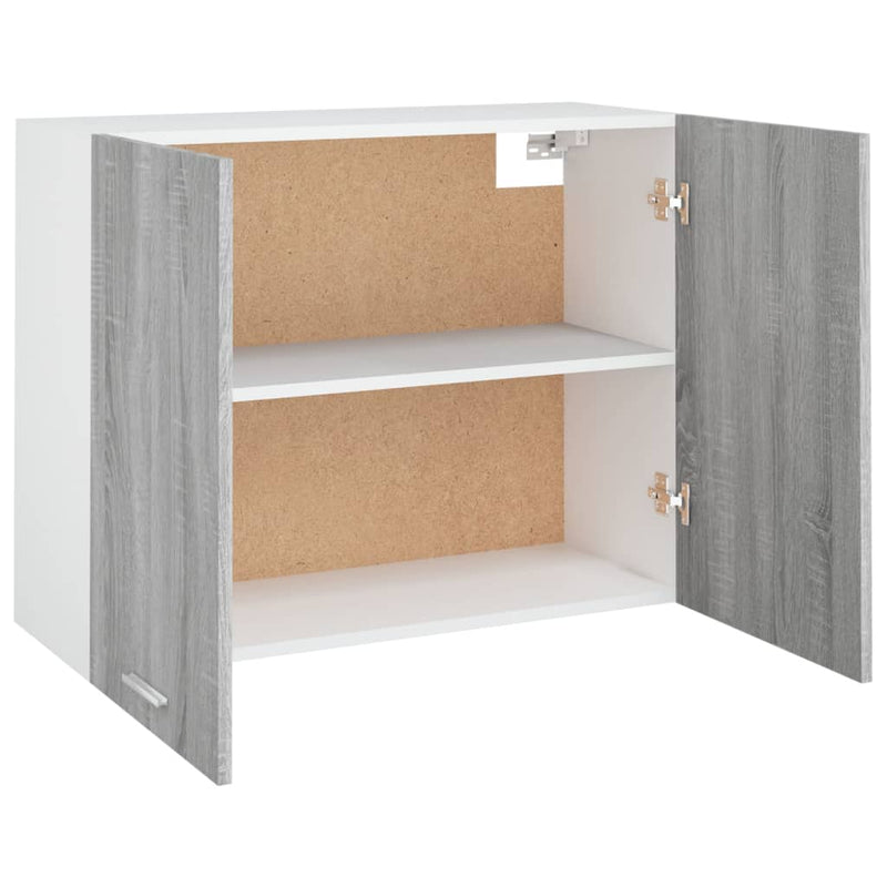 vidaXL szürke sonoma színű szerelt fa függőszekrény 80x31x60 cm