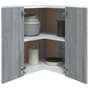 vidaXL “Lyon” szürke sonoma színű szerelt fa függő sarokszekrény