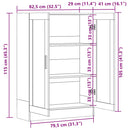 vidaXL füstös tölgyszínű szerelt fa vitrinszekrény 82,5x30,5x115 cm
