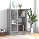 vidaXL szürke sonoma színű szerelt fa vitrinszekrény 82,5x30,5x115 cm
