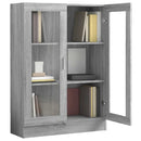 vidaXL szürke sonoma színű szerelt fa vitrinszekrény 82,5x30,5x115 cm