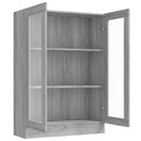 vidaXL szürke sonoma színű szerelt fa vitrinszekrény 82,5x30,5x115 cm