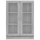 vidaXL szürke sonoma színű szerelt fa vitrinszekrény 82,5x30,5x115 cm