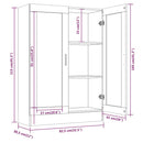 vidaXL szürke sonoma színű szerelt fa vitrinszekrény 82,5x30,5x115 cm
