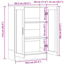 vidaXL szürke sonoma színű szerelt fa vitrinszekrény 82,5x30,5x115 cm