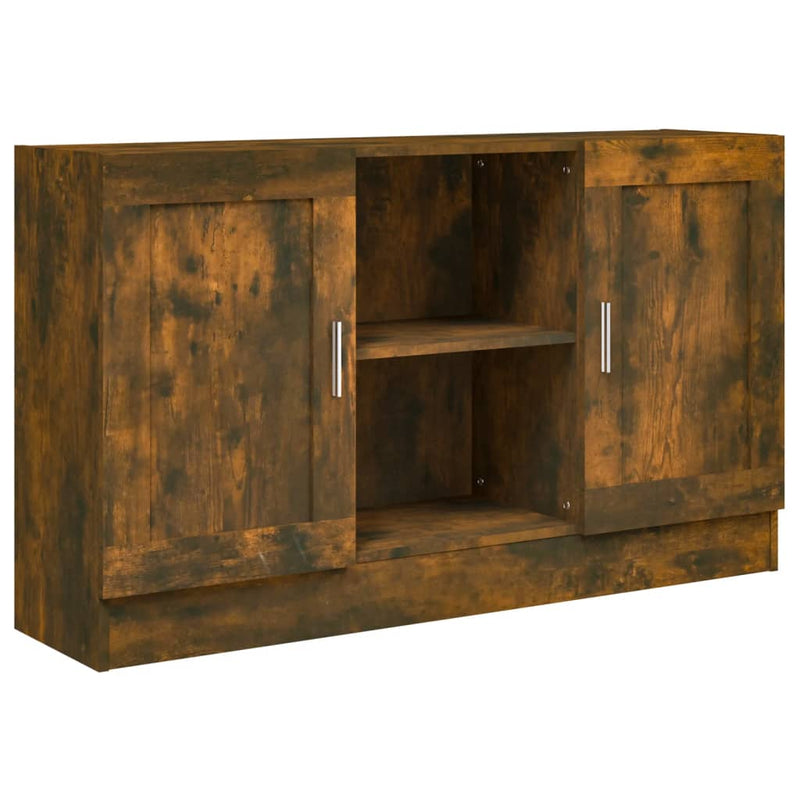 vidaXL füstös tölgy színű szerelt fa tálalószekrény 120 x 30,5 x 70 cm