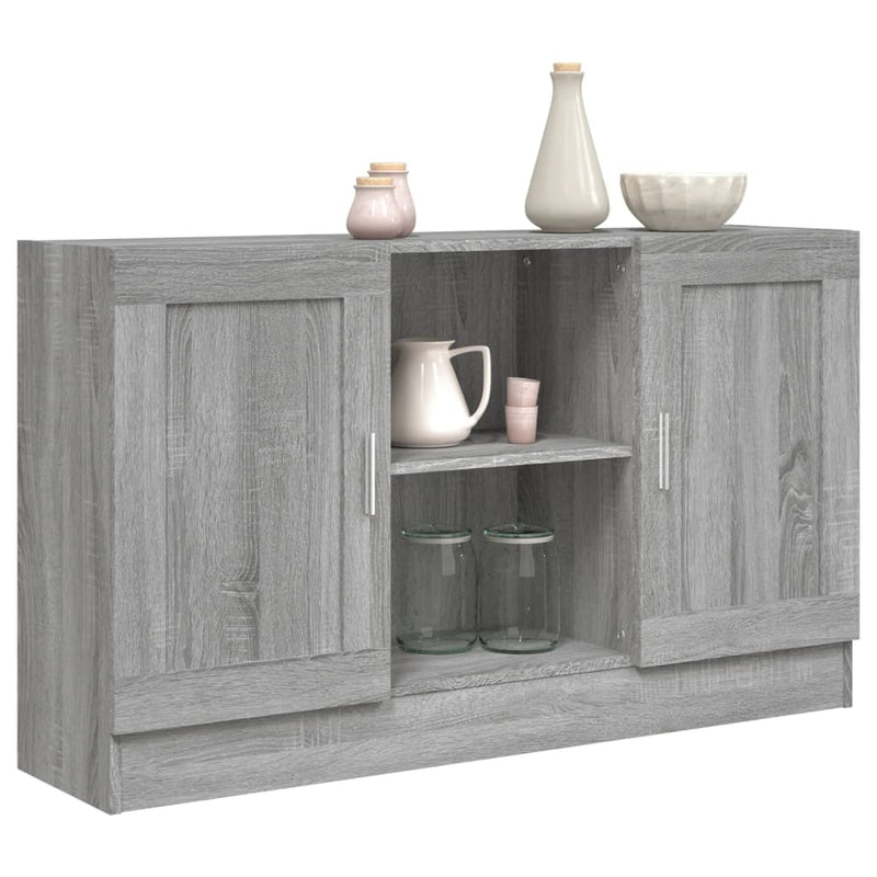 vidaXL szürke sonoma színű szerelt fa tálalószekrény 120x30,5x70 cm