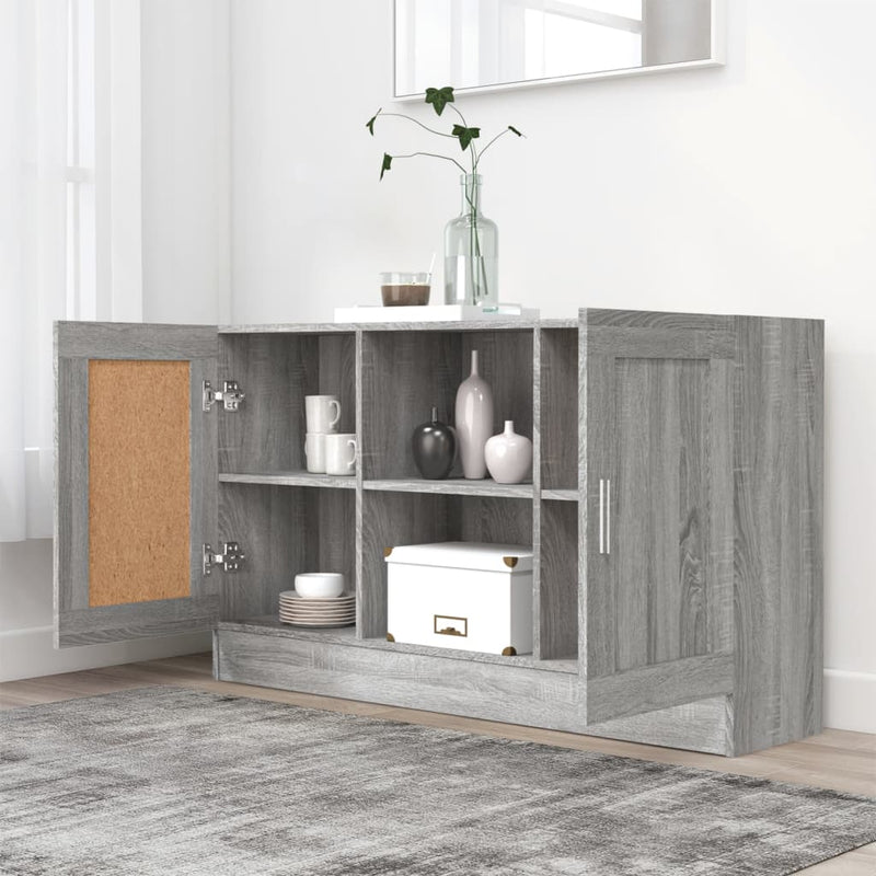 vidaXL szürke sonoma színű szerelt fa tálalószekrény 120x30,5x70 cm