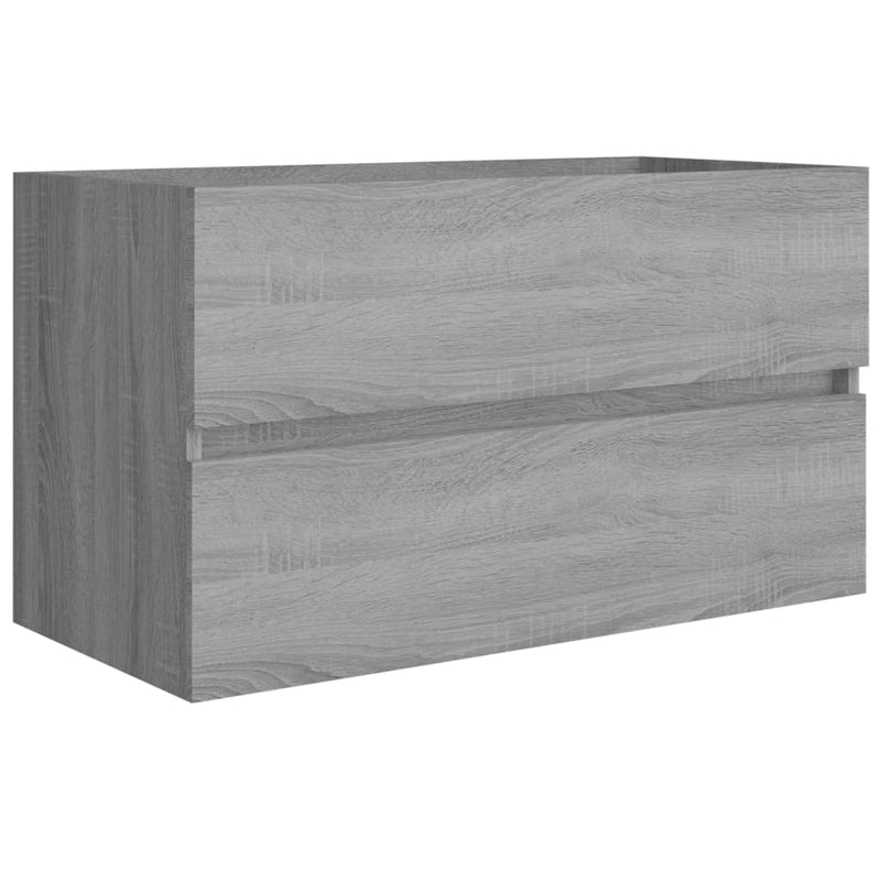 vidaXL szürke-sonoma színű szerelt fa mosdószekrény 80 x 38,5 x 45 cm