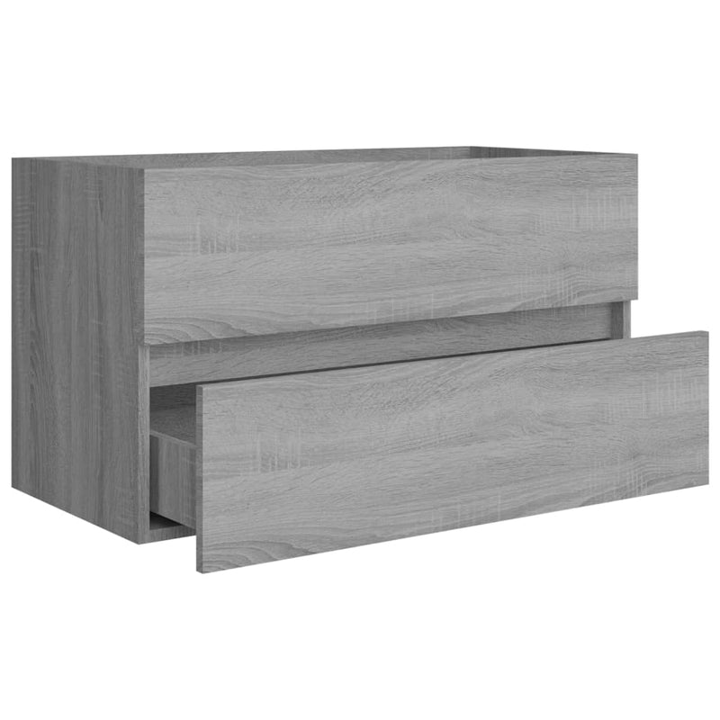 vidaXL szürke-sonoma színű szerelt fa mosdószekrény 80 x 38,5 x 45 cm