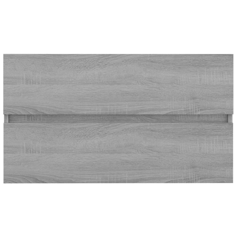 vidaXL szürke-sonoma színű szerelt fa mosdószekrény 80 x 38,5 x 45 cm
