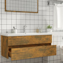 vidaXL füstös tölgy színű szerelt fa mosdószekrény 100 x 38,5 x 45 cm