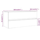 vidaXL füstös tölgy színű szerelt fa mosdószekrény 100 x 38,5 x 45 cm