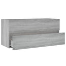 vidaXL szürke sonoma színű szerelt fa éjjeliszekrény 100x38,5x45 cm