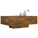 vidaXL füstös tölgy színű szerelt fa dohányzóasztal 85 x 55 x 31 cm