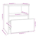 vidaXL füstös tölgy színű szerelt fa éjjeliszekrény 40 x 40 x 50 cm