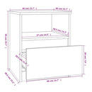 vidaXL szürke sonoma színű szerelt fa éjjeliszekrény 40x40x50 cm