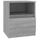 vidaXL 2 db szürke sonoma színű szerelt fa éjjeliszekrény 40x40x50 cm
