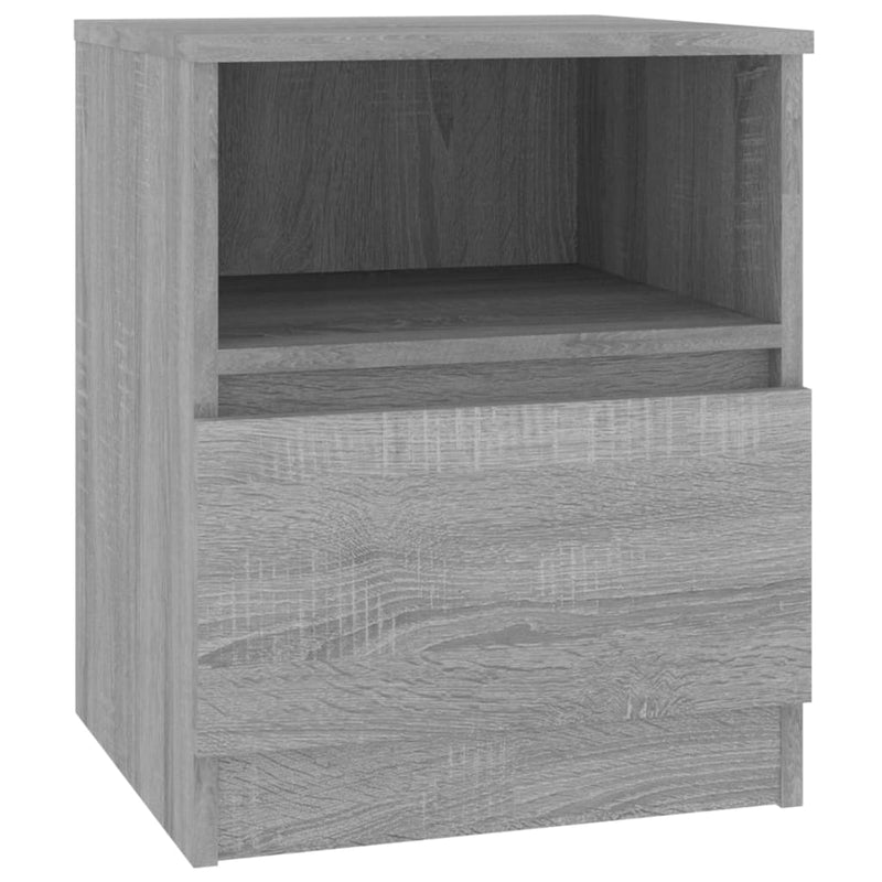 vidaXL 2 db szürke sonoma színű szerelt fa éjjeliszekrény 40x40x50 cm